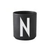 Bols, Tasses Et Mugs Tasse Noire Design Letters Porcelaine Noir