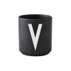 Bols, Tasses Et Mugs Tasse Noire Design Letters Porcelaine Noir