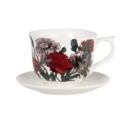 Maisons Du Monde Bols, Tasses Et Mugs Tasse Soucoupe En Grès Blanc Et Doré à Motifs Multicolore - Lot De 2 -Bols, tasses et mugs Soldes Magasin tasse soucoupe en gres blanc et dore a motifs multicolore 1000 12 24 227574 1 2