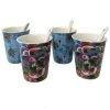 Enesco Bols, Tasses Et Mugs Tasses Et Cuillères Expresso En Céramique - Lot De 4 -Bols, tasses et mugs Soldes Magasin tasses et cuilleres expresso en ceramique lot de 4