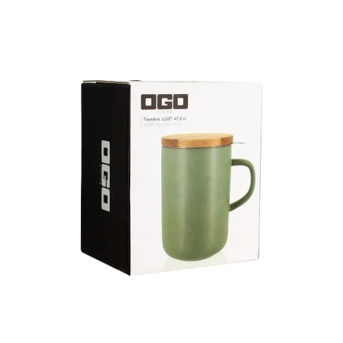 OGO Living Bols, Tasses Et Mugs Tisanière Avec Couvercle En Grès Et Acacia 475 Ml 4 OGO Living Bols, Tasses Et Mugs Tisanière Avec Couvercle En Grès Et Acacia 475 Ml – Image 2
