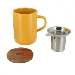 OGO Living Bols, Tasses Et Mugs Tisanière Avec Couvercle En Grès Et Acacia 475 Ml -Bols, tasses et mugs Soldes Magasin tisaniere avec couvercle en gres et acacia 475 ml 14