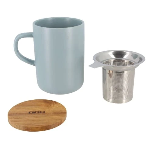 OGO Living Bols, Tasses Et Mugs Tisanière Avec Couvercle En Grès Et Acacia 475 Ml 5 OGO Living Bols, Tasses Et Mugs Tisanière Avec Couvercle En Grès Et Acacia 475 Ml – Image 3
