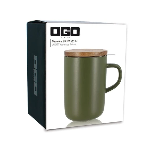 OGO Living Bols, Tasses Et Mugs Tisanière Avec Couvercle En Grès Et Acacia 475 Ml 4 OGO Living Bols, Tasses Et Mugs Tisanière Avec Couvercle En Grès Et Acacia 475 Ml – Image 2