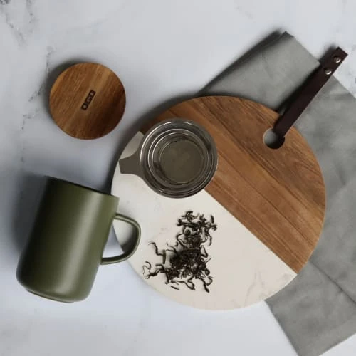 OGO Living Bols, Tasses Et Mugs Tisanière Avec Couvercle En Grès Et Acacia 475 Ml 6 OGO Living Bols, Tasses Et Mugs Tisanière Avec Couvercle En Grès Et Acacia 475 Ml – Image 4