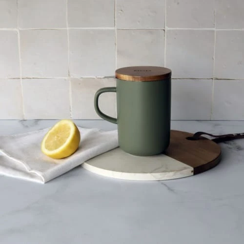 OGO Living Bols, Tasses Et Mugs Tisanière Avec Couvercle En Grès Et Acacia 475 Ml 7 OGO Living Bols, Tasses Et Mugs Tisanière Avec Couvercle En Grès Et Acacia 475 Ml – Image 5