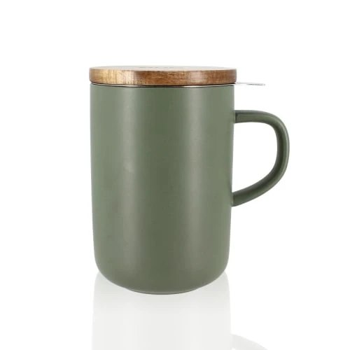 OGO Living Bols, Tasses Et Mugs Tisanière Avec Couvercle En Grès Et Acacia 475 Ml 3 OGO Living Bols, Tasses Et Mugs Tisanière Avec Couvercle En Grès Et Acacia 475 Ml
