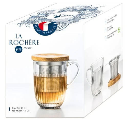 La Rochère Bols, Tasses Et Mugs Tisanière Avec Filtre Inox Ouessant 40 Cl En Verre Transparent 5 La Rochère Bols, Tasses Et Mugs Tisanière Avec Filtre Inox Ouessant 40 Cl En Verre Transparent – Image 3