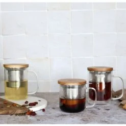 OGO Living Bols, Tasses Et Mugs Tisanière En Verre Borosilicate 300 Ml -Bols, tasses et mugs Soldes Magasin tisaniere en verre borosilicate 300 ml 5