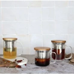 OGO Living Bols, Tasses Et Mugs Tisanière En Verre Borosilicate 450 Ml -Bols, tasses et mugs Soldes Magasin tisaniere en verre borosilicate 450 ml 5