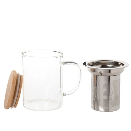 Maisons Du Monde Bols, Tasses Et Mugs Tisanière En Verre, Inox Et Bambou 4 Maisons Du Monde Bols, Tasses Et Mugs Tisanière En Verre, Inox Et Bambou – Image 2