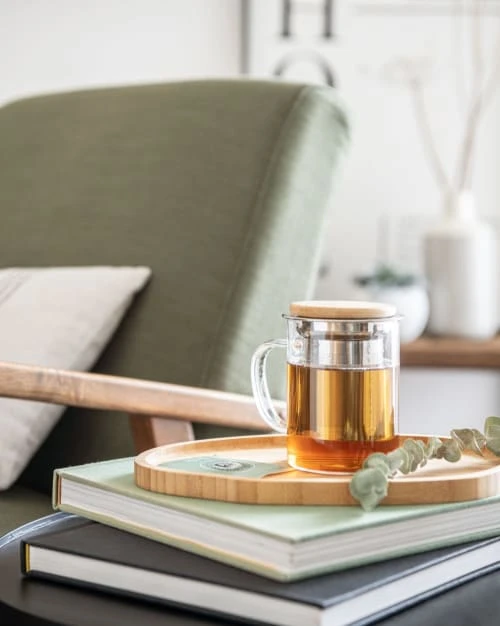 Maisons Du Monde Bols, Tasses Et Mugs Tisanière En Verre, Inox Et Bambou 5 Maisons Du Monde Bols, Tasses Et Mugs Tisanière En Verre, Inox Et Bambou – Image 3